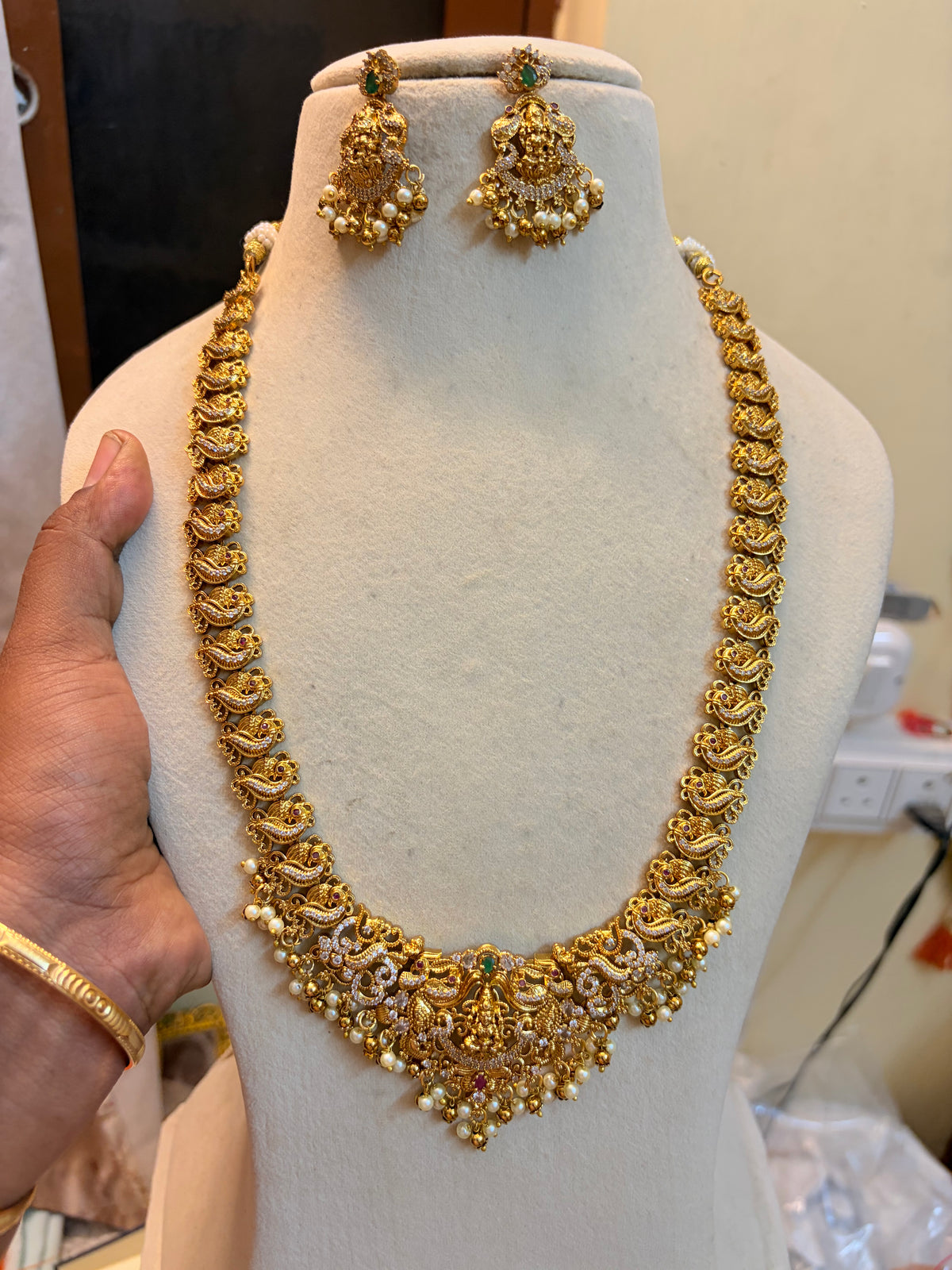 Gold Nakshi jadau haram premium quality