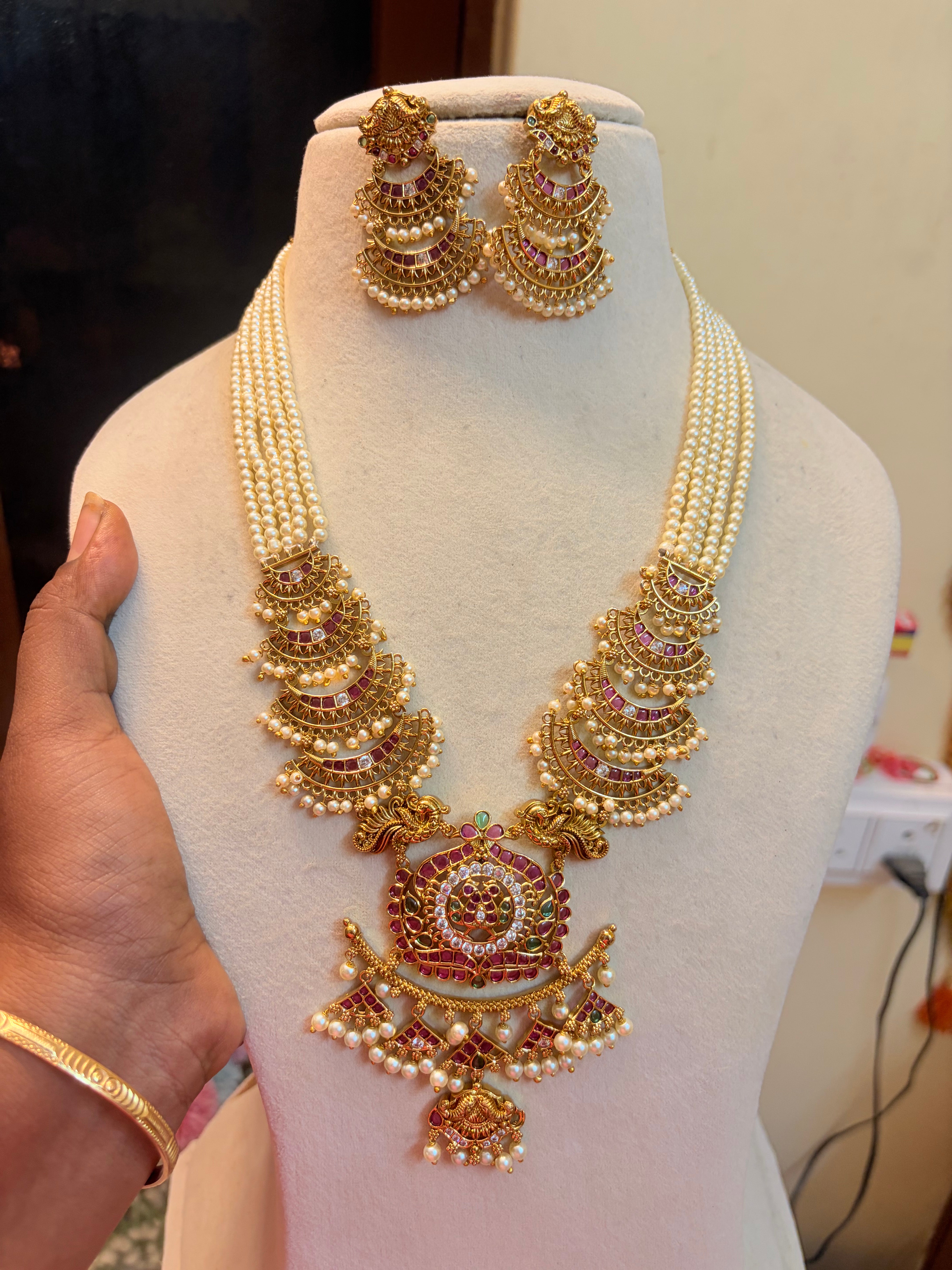 Heritage kemp stones jadau Kundan semiharam