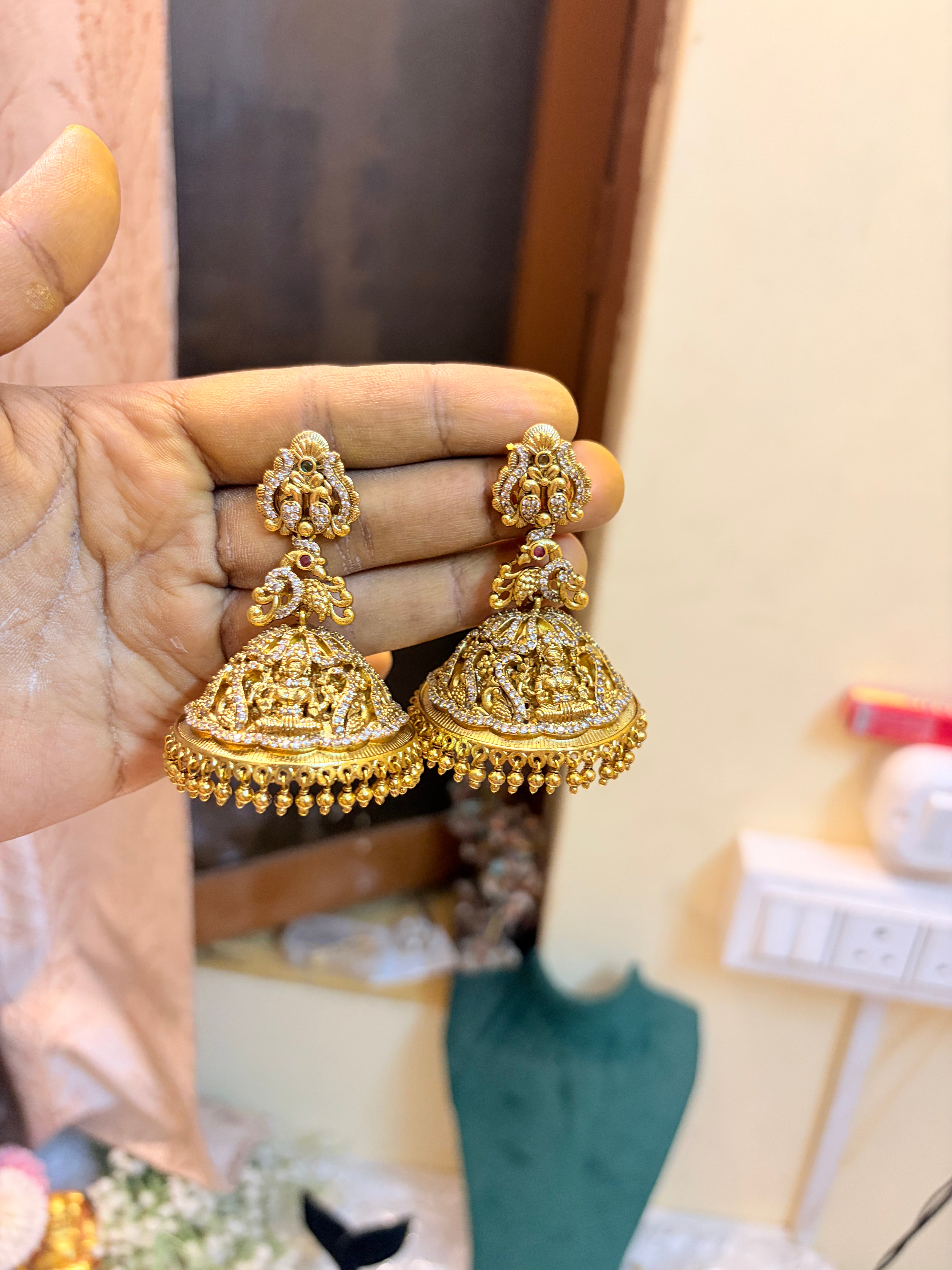 Lakshmi peacock Bridal Jhumka