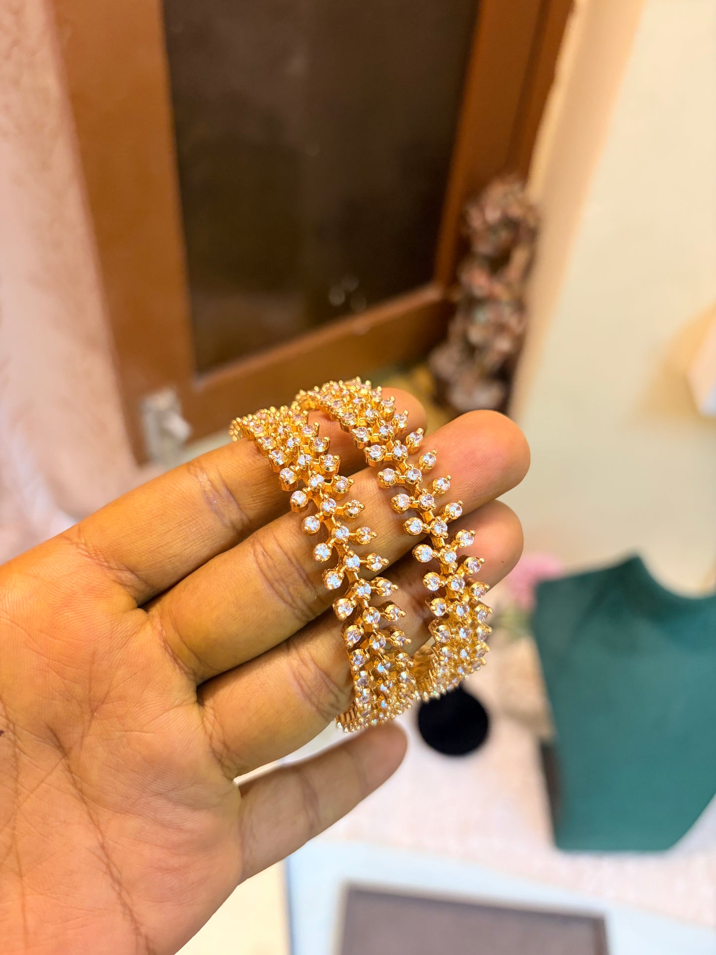 Diamond alike kada bangle