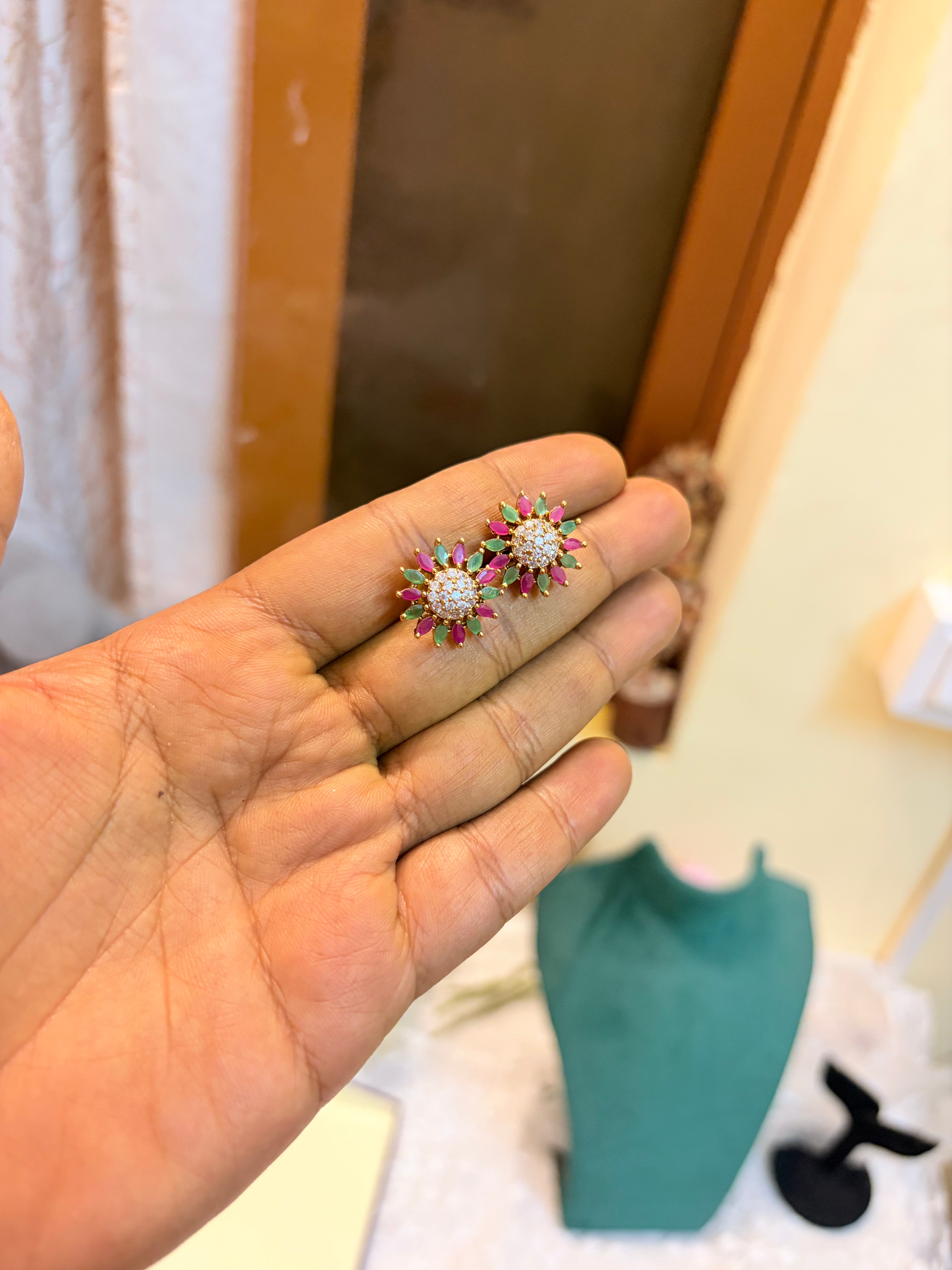 Cz stone stud