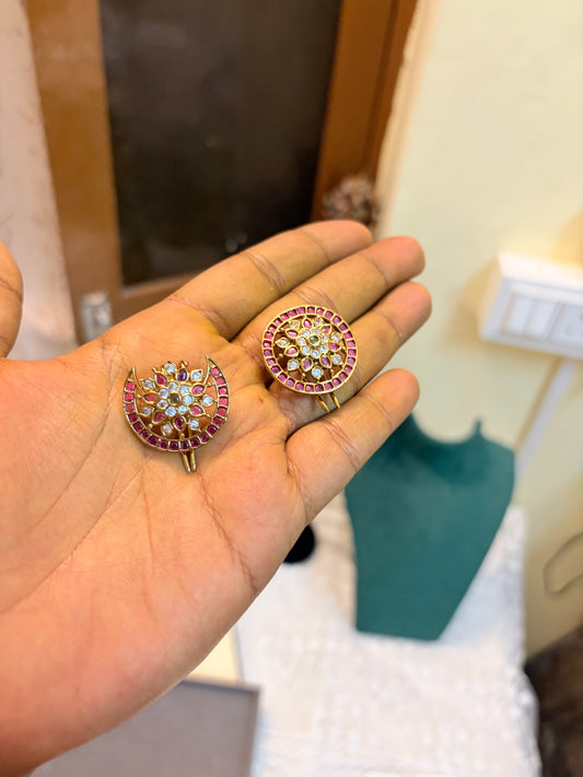 Real kemp stones sun and moon hair accessories