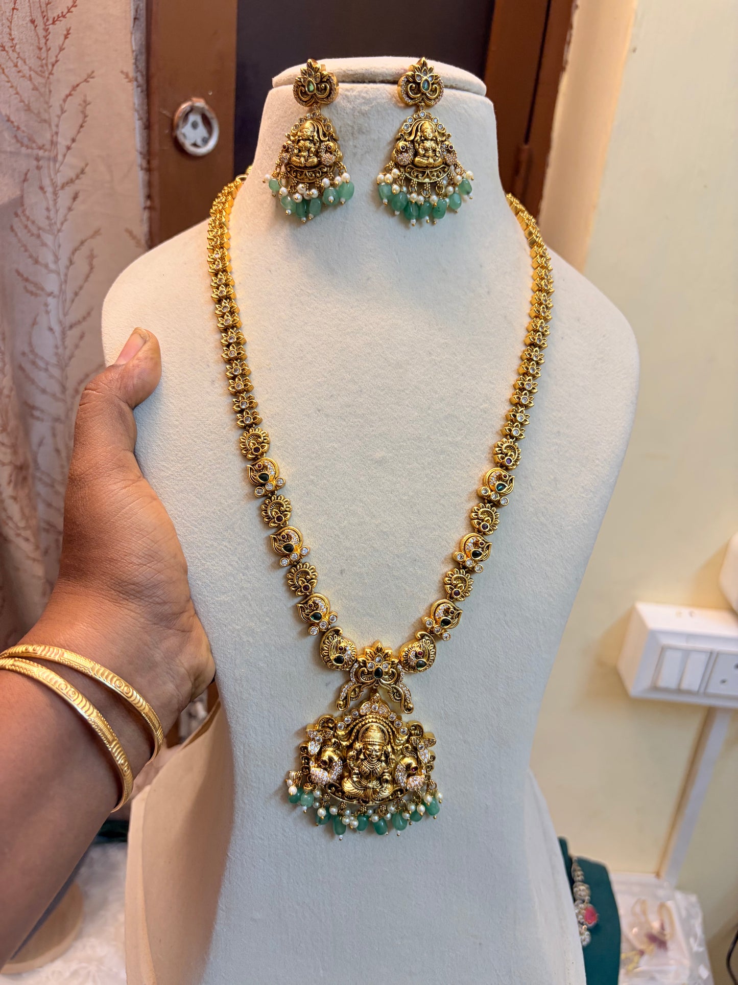 Classic Gold antique Nakshi jadau haram