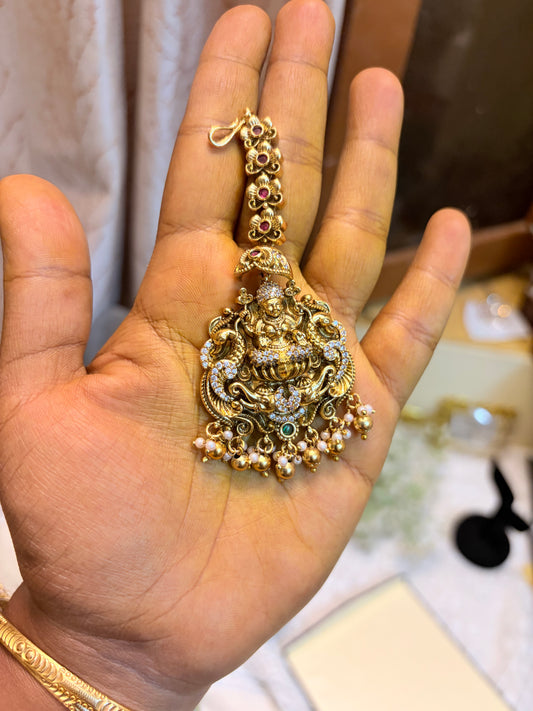Gold antique finish tika
