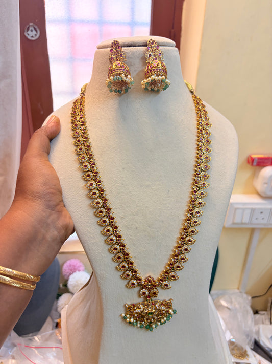 Classic Real kemp stones jadau mango haram premium quality