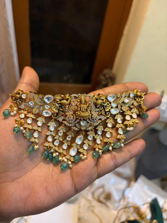 Polki jadau Kundan Lakshmi choker set