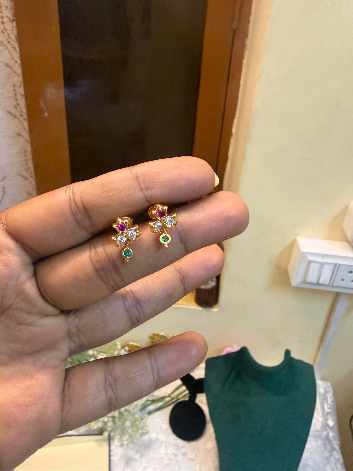 Panchaloham daily wear screw back drop stud