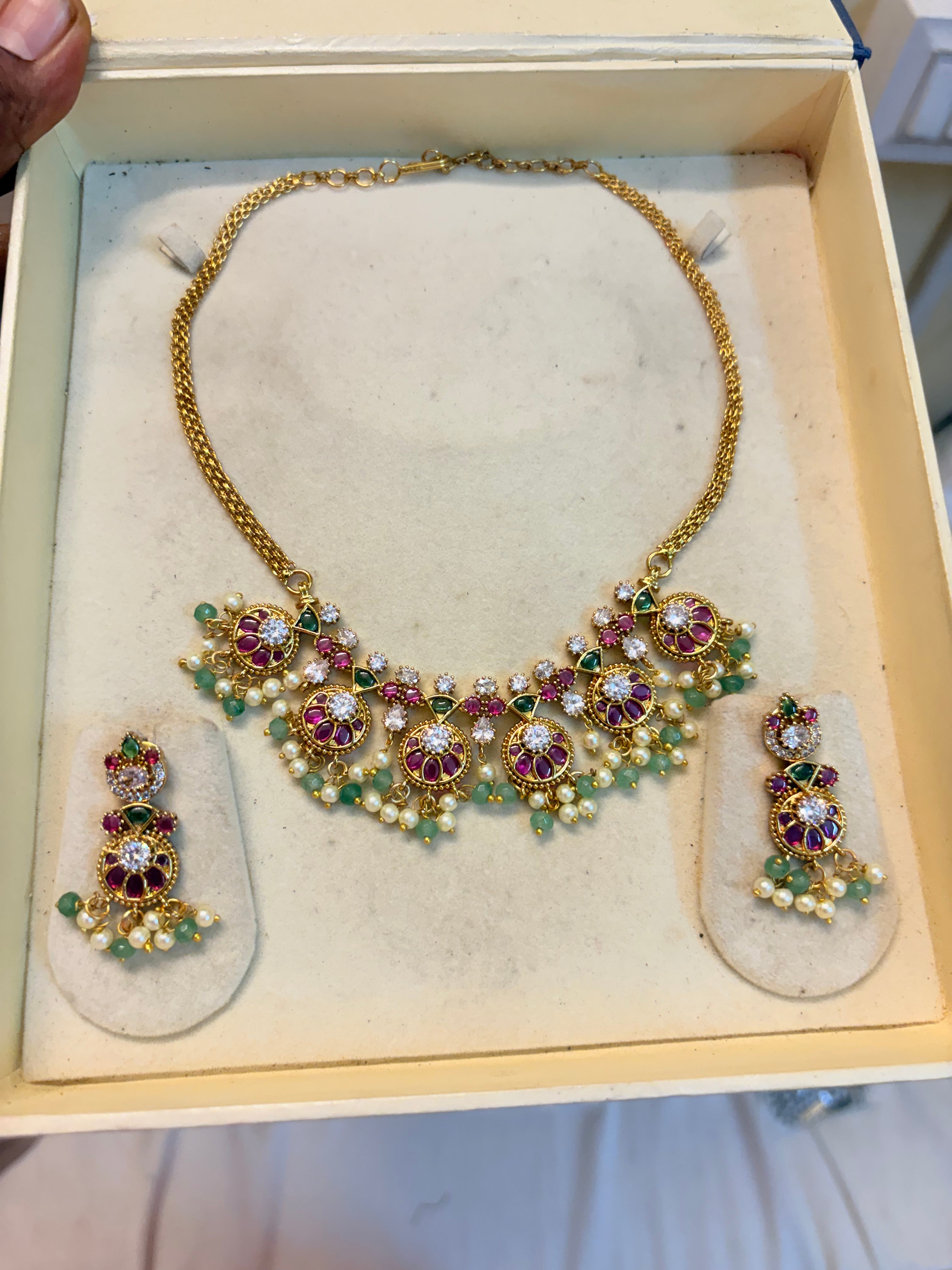 Moissanite kemp fusion choker set premium quality