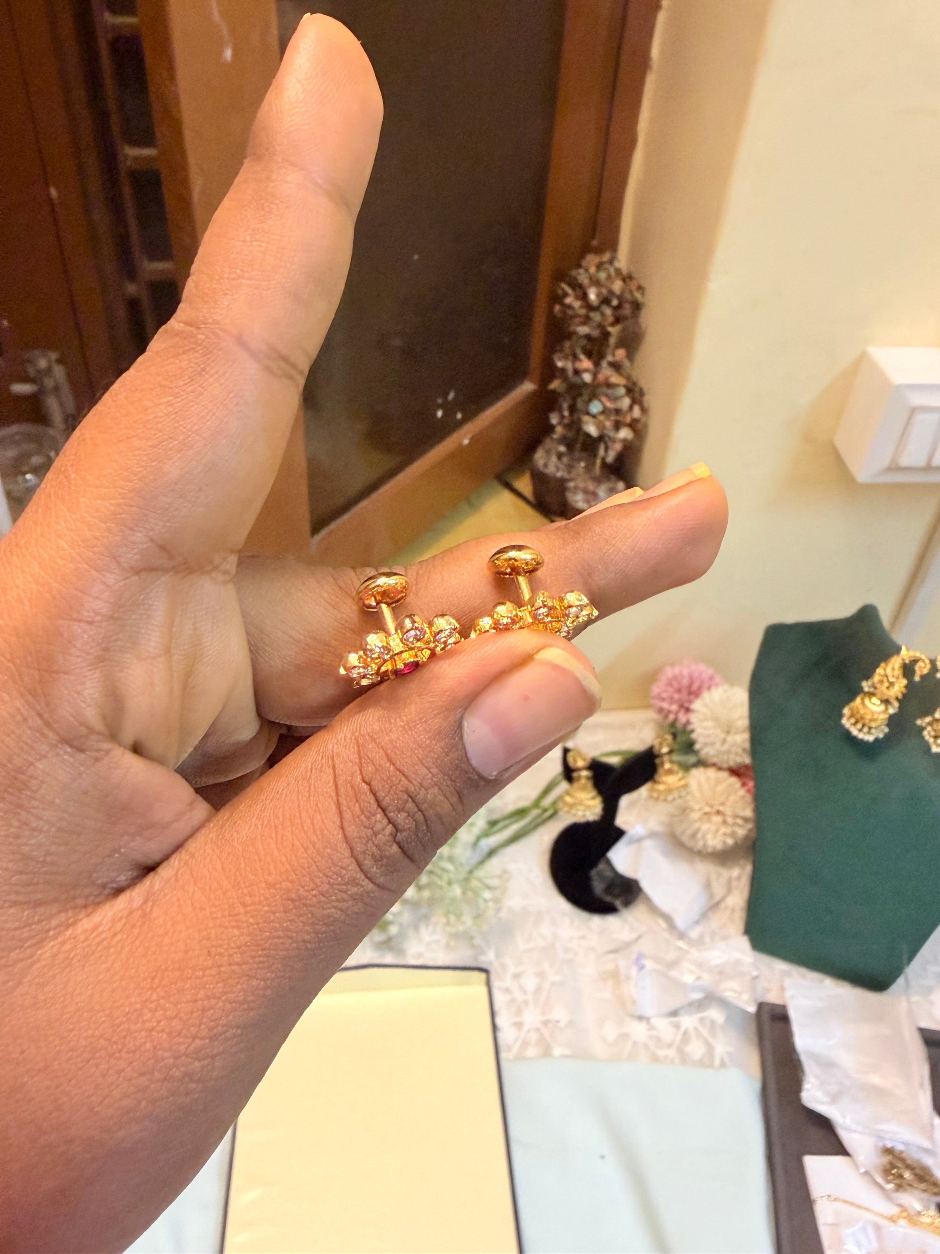 Panchaloham daily wear cz screw back stud