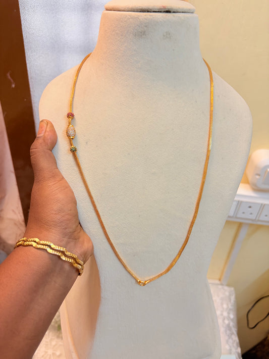 Cz moppu chain 24 inches