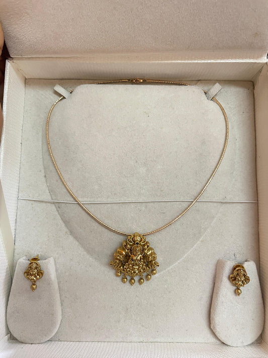 Gold antique finish necklace set premium quality