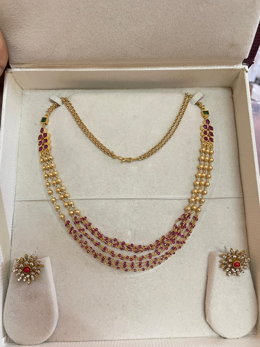 Handmade gold replica beads chain