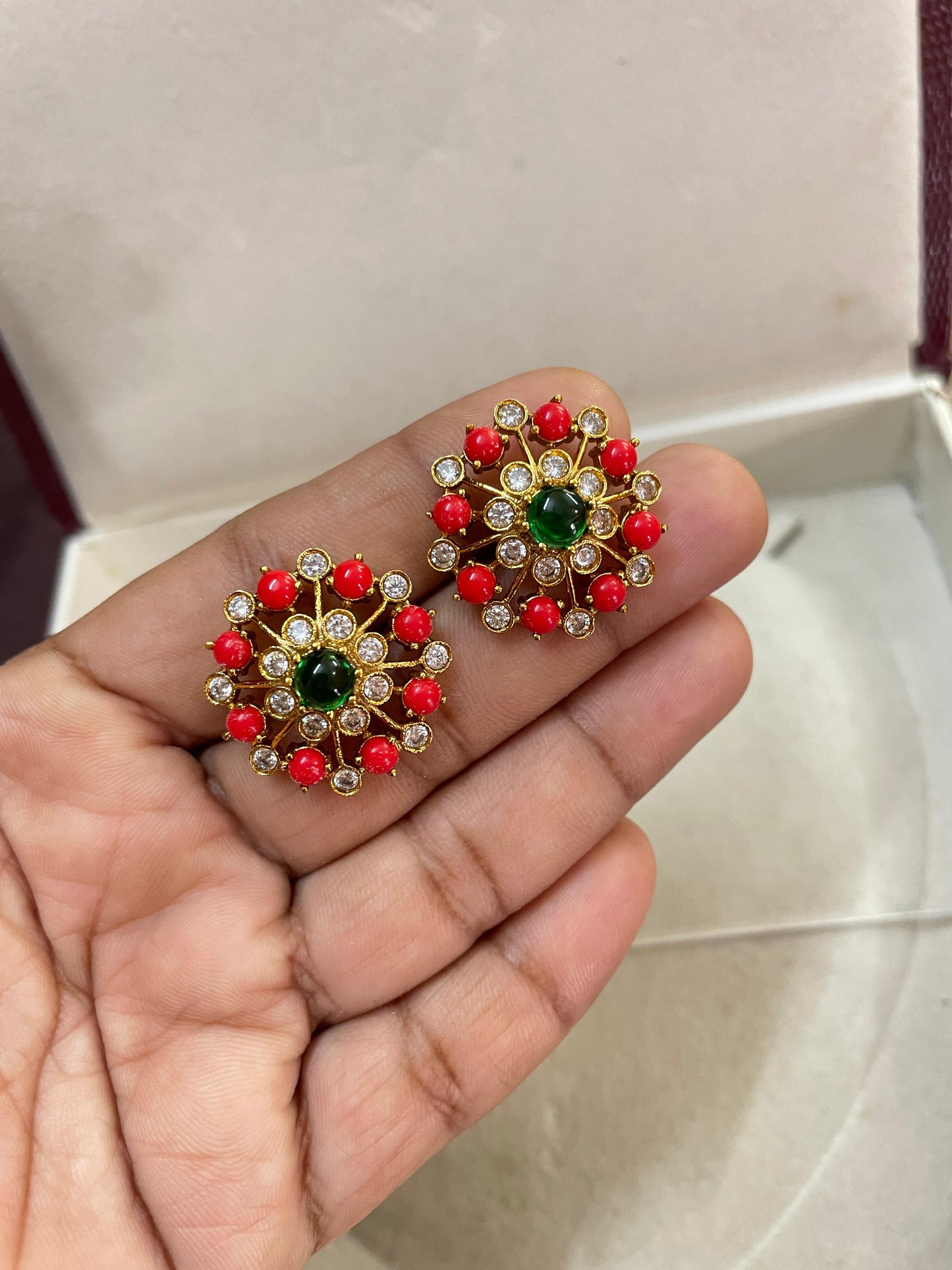 Cz stone pagadam earrings premium quality