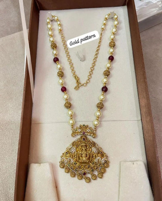 Gold nakshi pearl chain premium quality