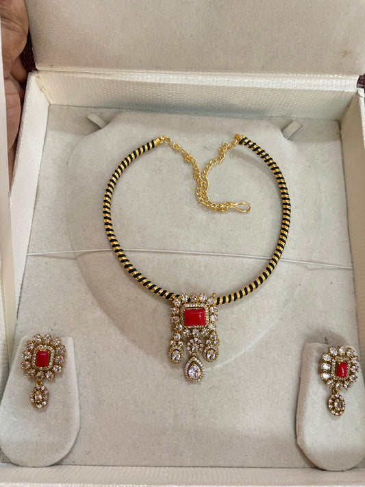 Moissanite pagadam Kanti set