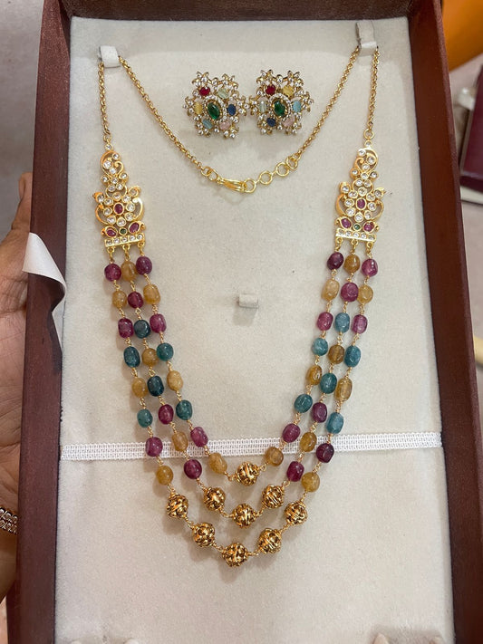 Handmade multicolour beads chain premium quality