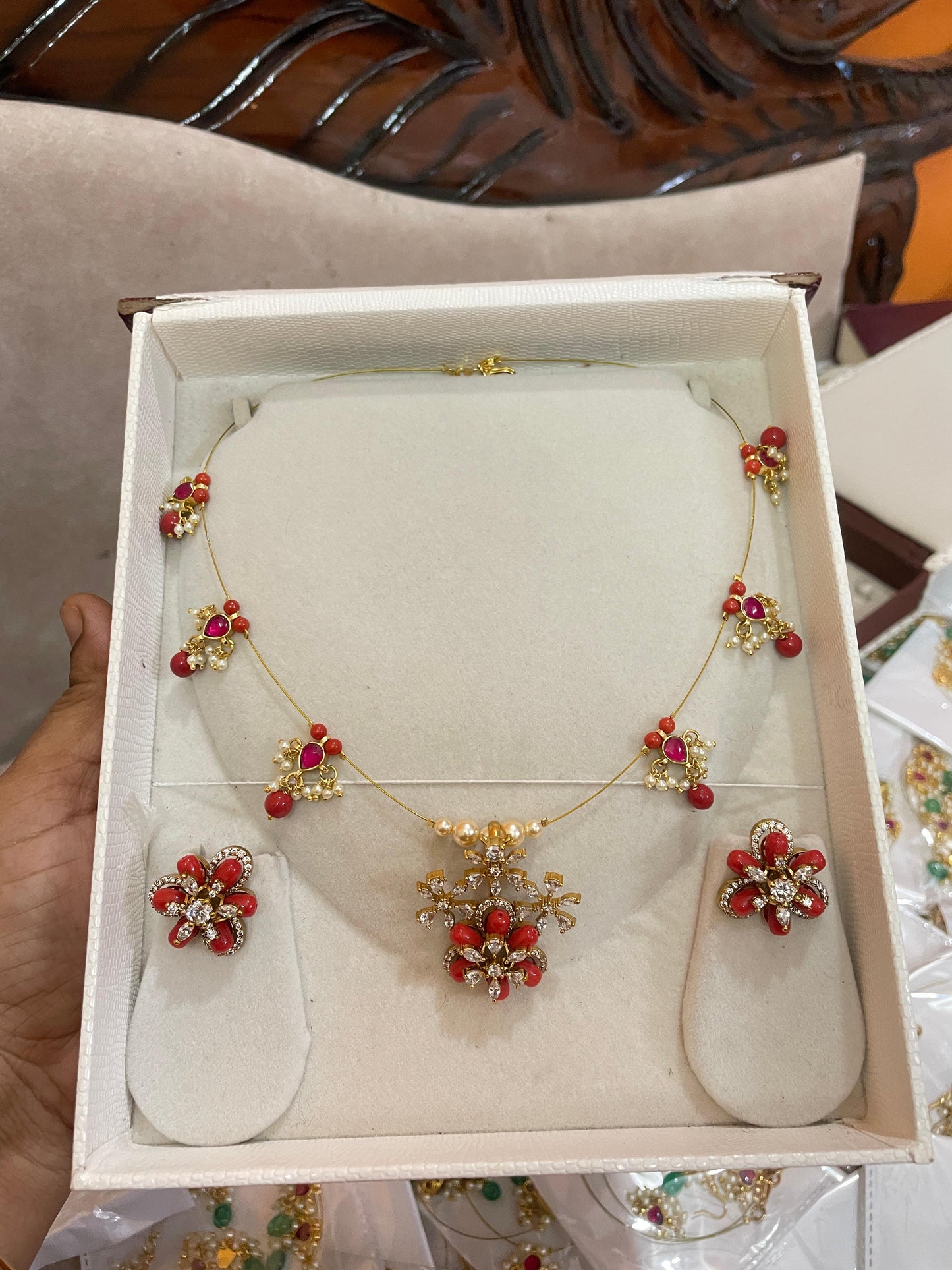 Floral pagadam invisible chain