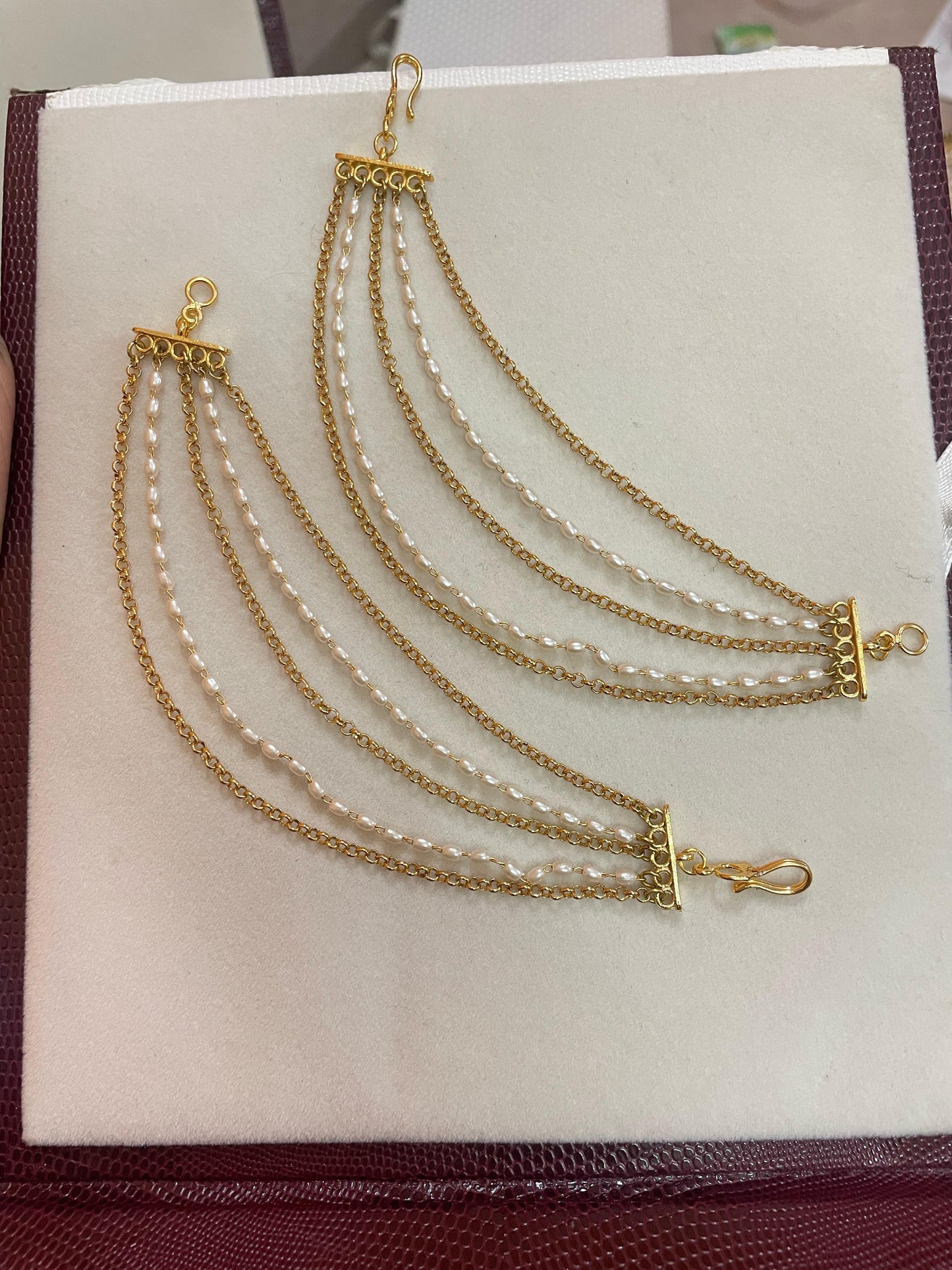 Gold antique finish side chain