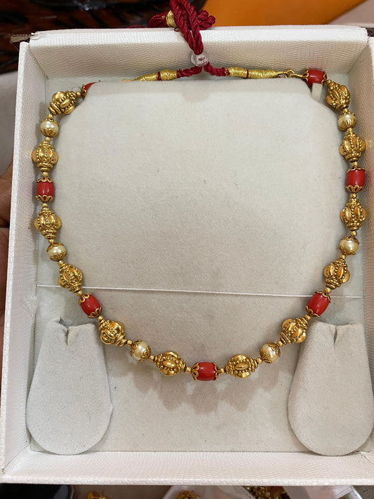 Antique gold replica mala premium quality