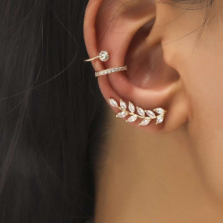 Elegant floral cz earrings
