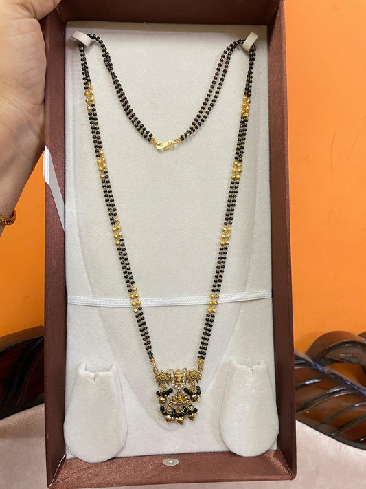 Traditional 2 layer black beads chain 22inches
