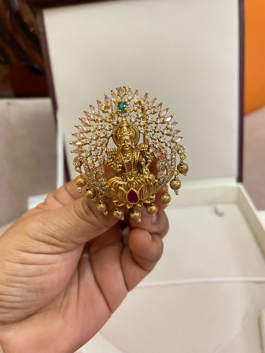 Cz stone gold antique finish hair accessories