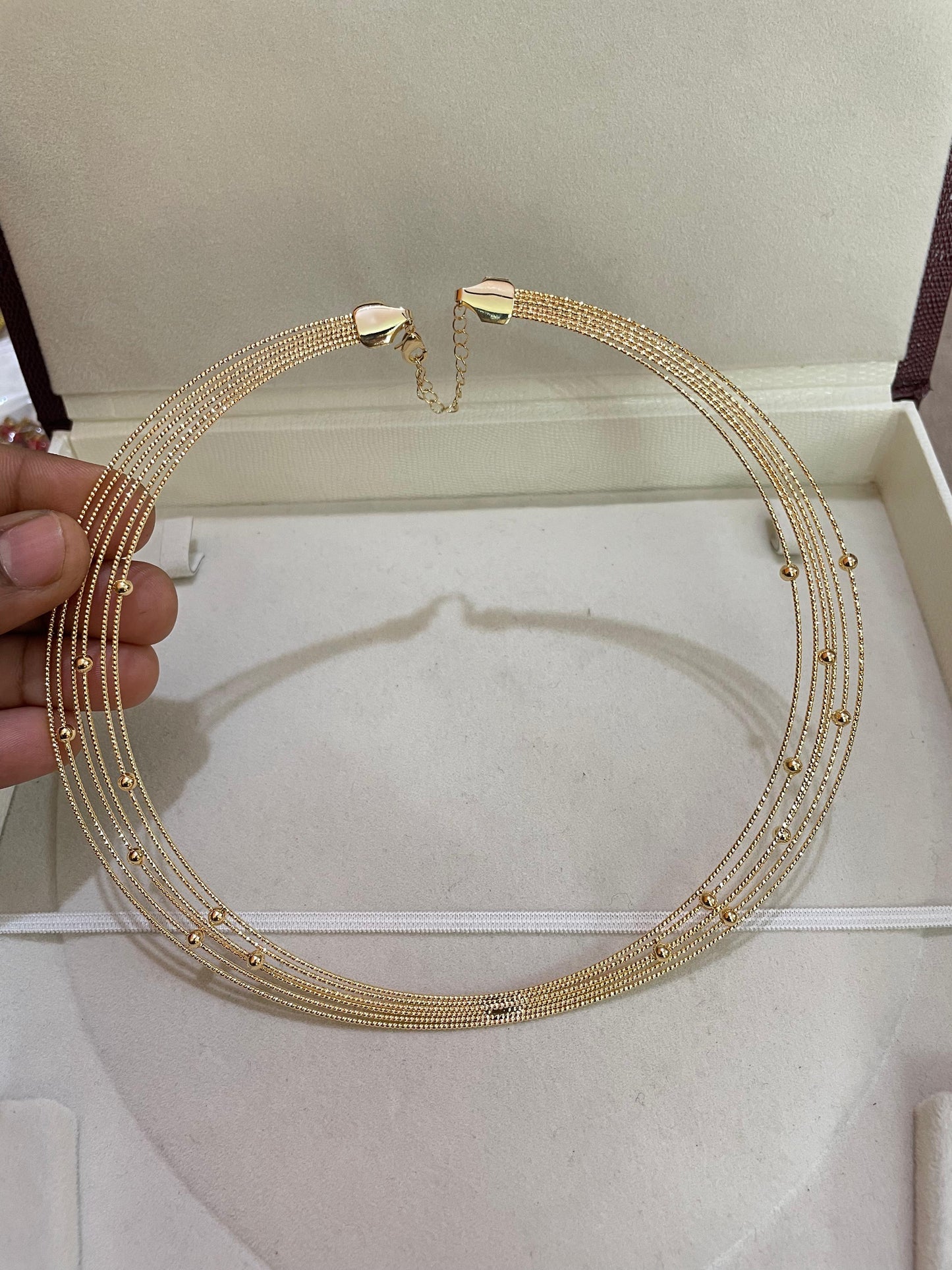 Golden radiance multi-strand imported hasli