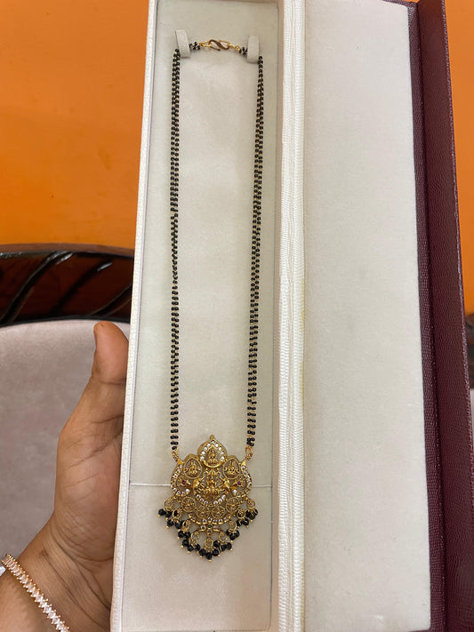 Divine lakshmi antique black beads chain 20inches