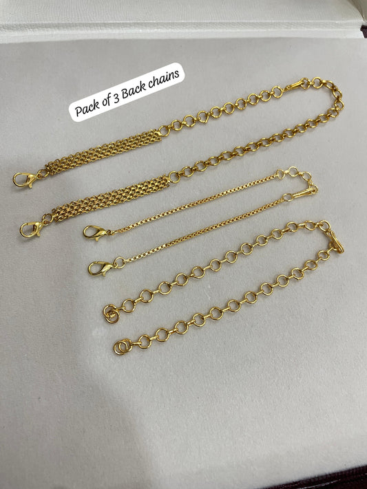 Pack of 3 back chain gold replica high quality back chain