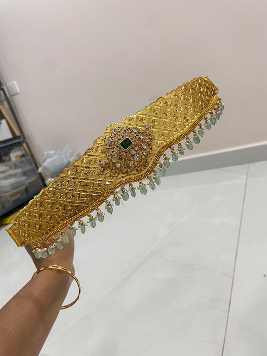 Royal Antique Gold replica Bridal Vaddanam