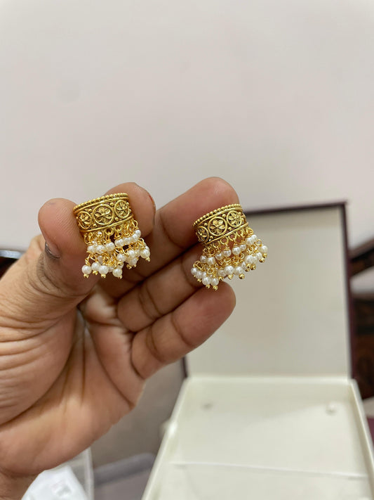 Traditional Gold finish Bugadi earrings