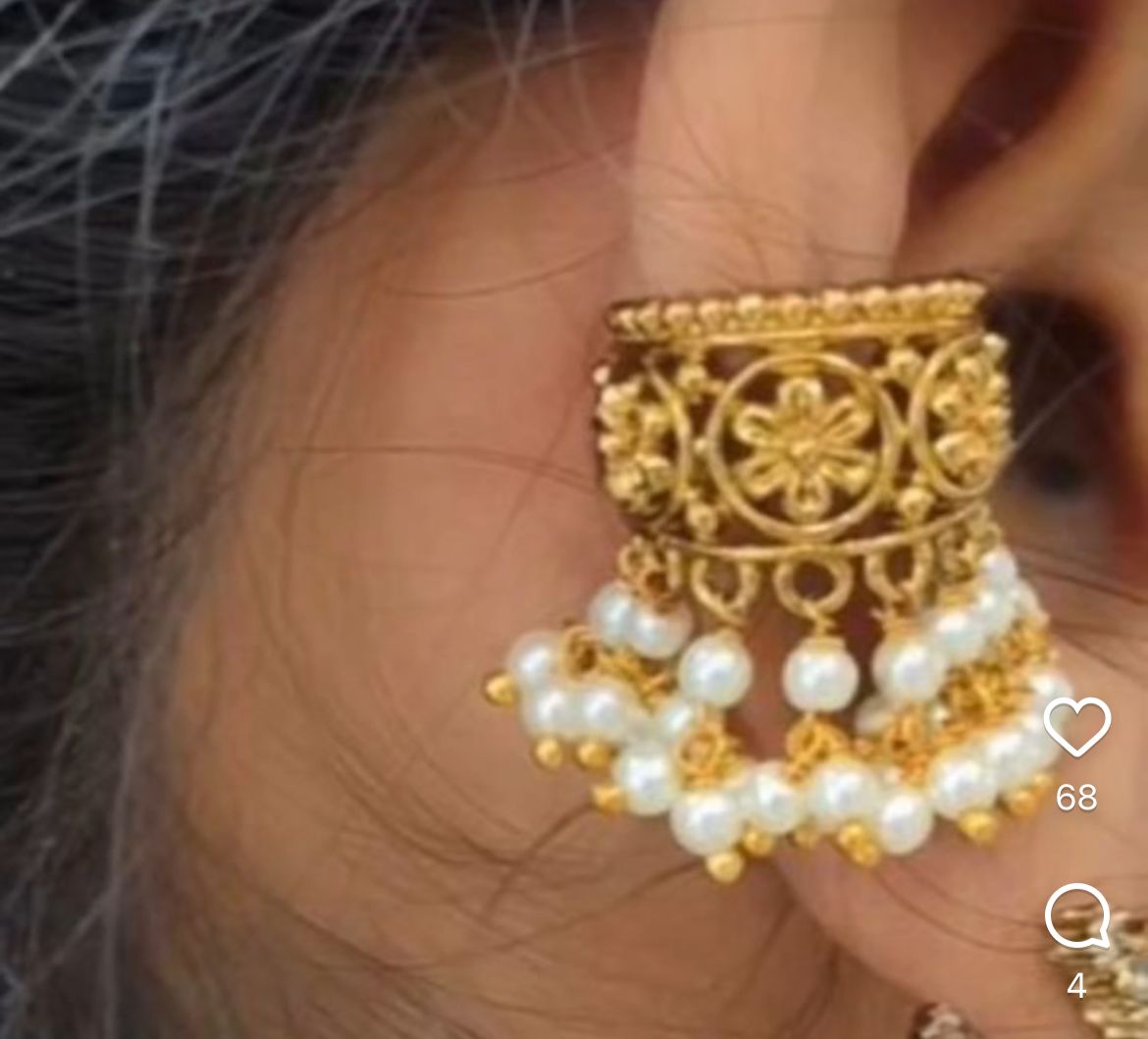 Traditional Gold finish Bugadi earrings