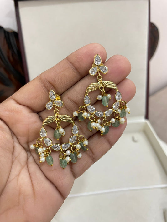 Vintage style chandbali earrings