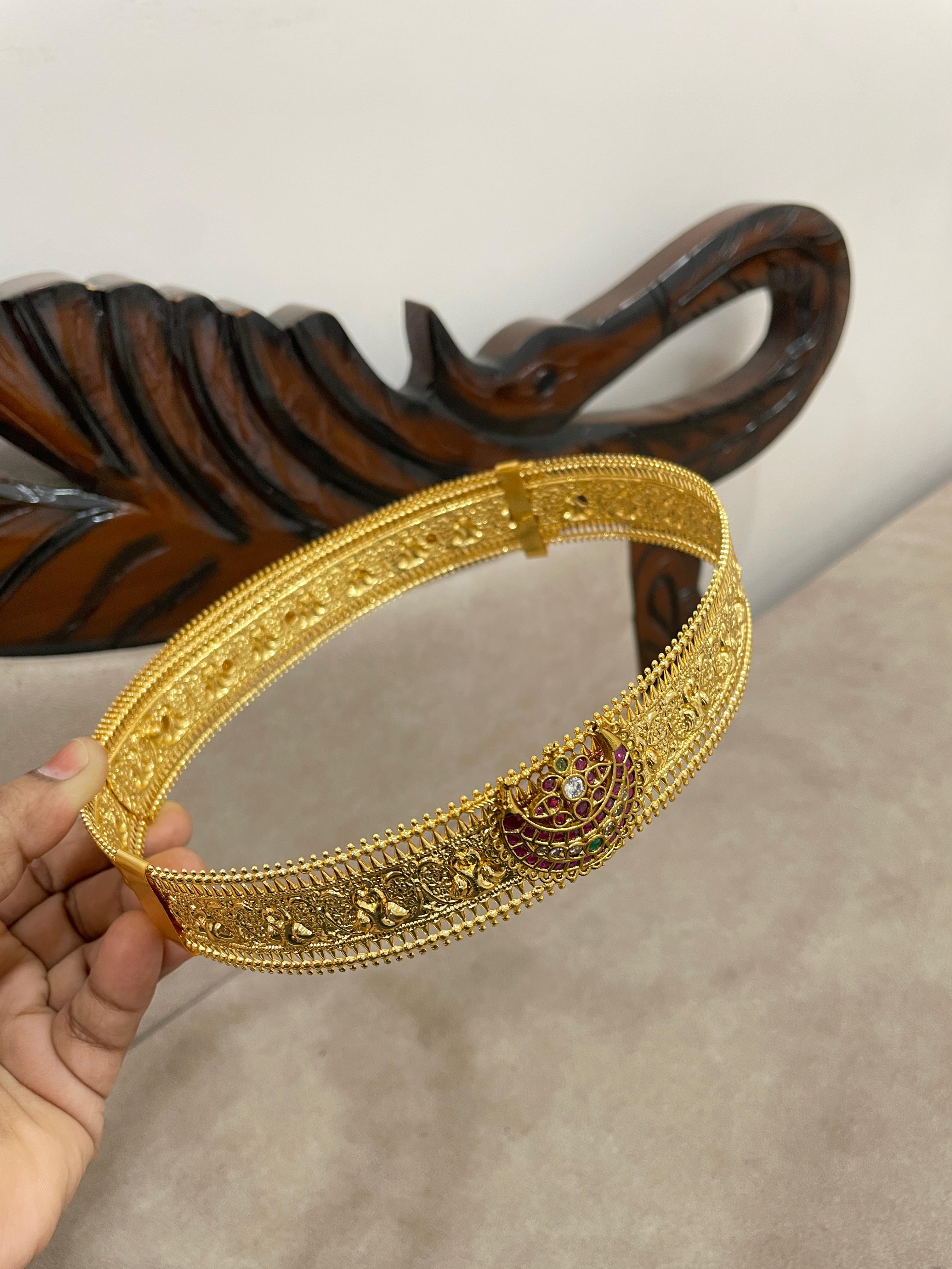 Gold antique finish kids hipbelt adjustable