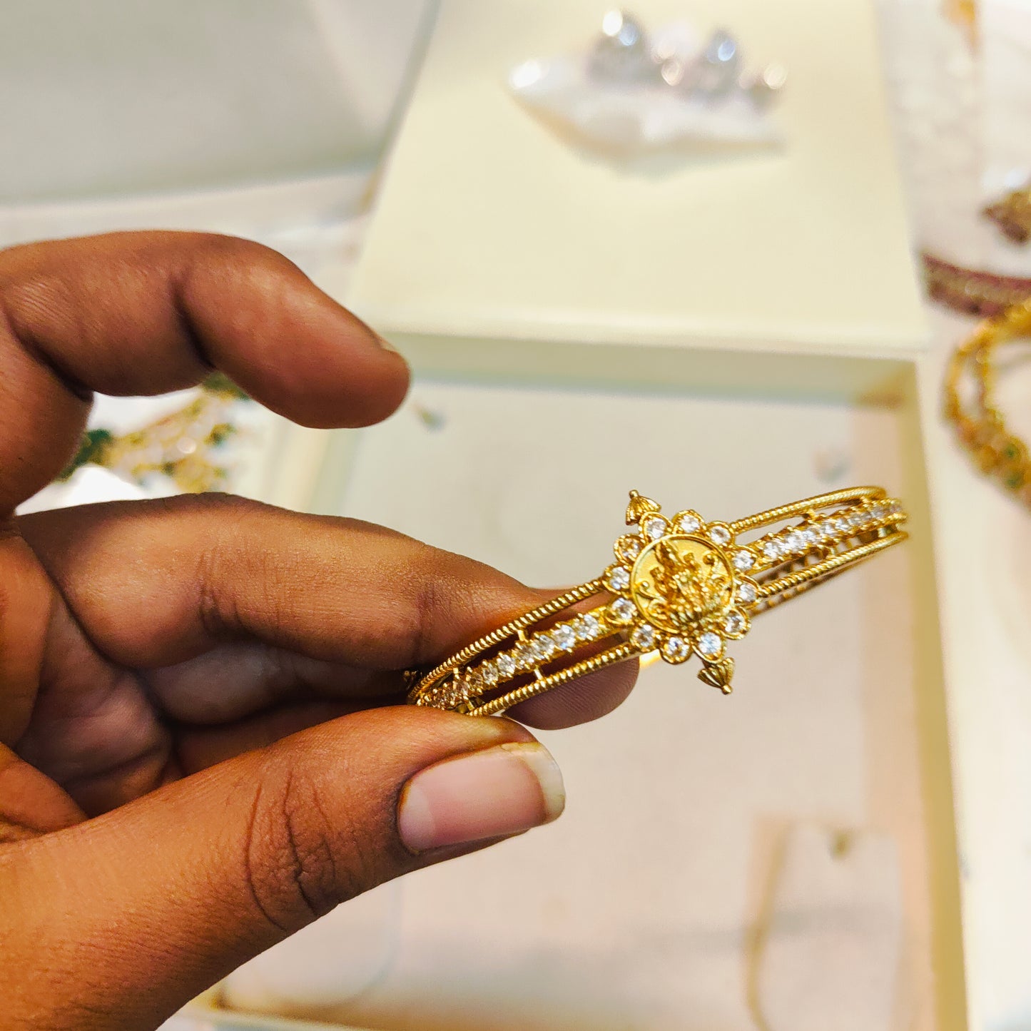 Cz stone gold plated premium quality bracelet