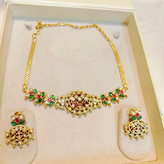 Jadau kundan choker set premium quality