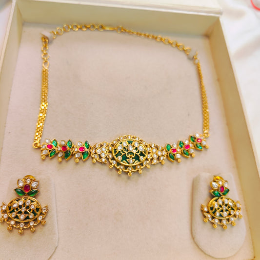 Jadau kundan choker set premium quality