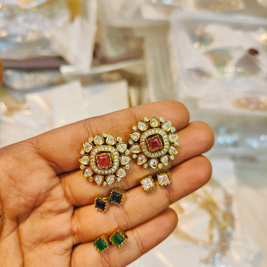 Victoria kundan changeable earrings premium quality