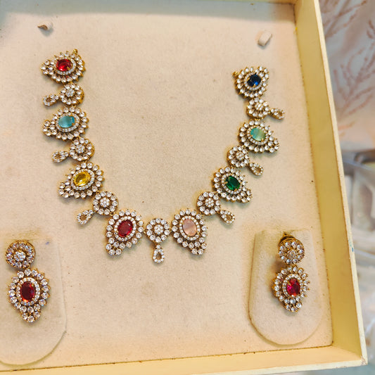 Navaratna Moissanite set