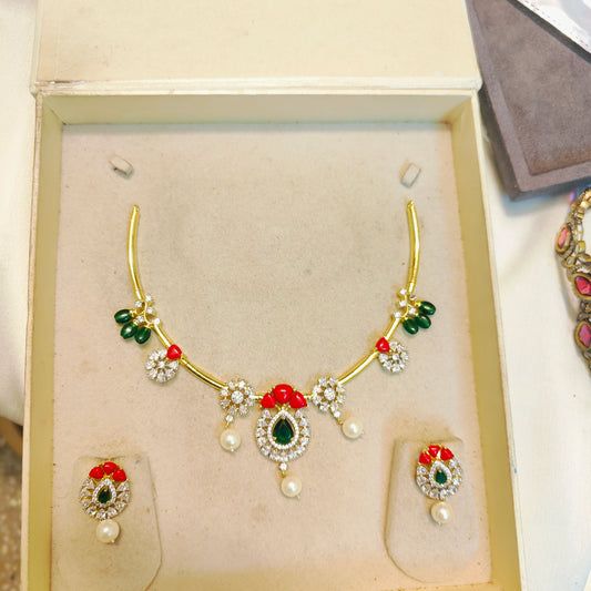 Gj polish Kanti necklace set premium quality