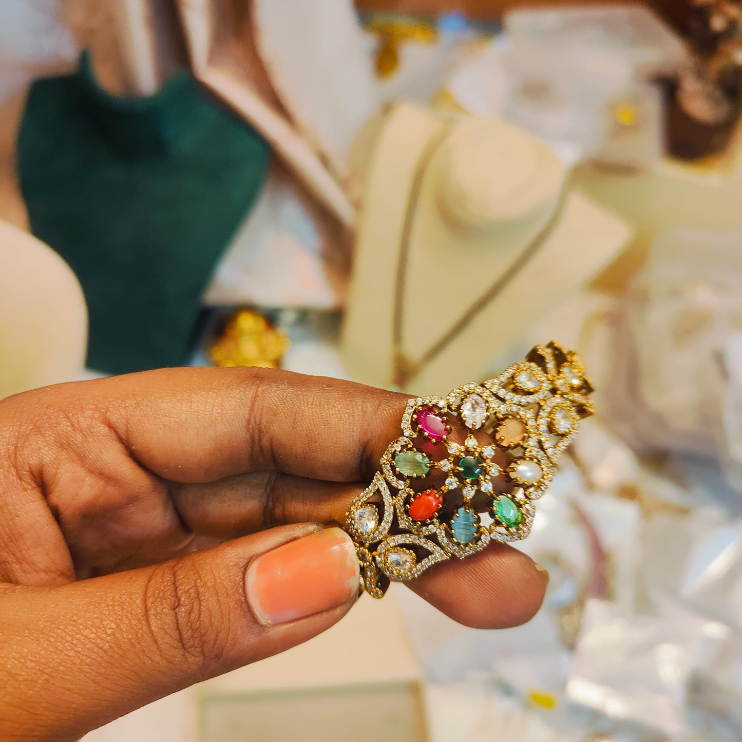 Navaratna Moissanite bracelet premium quality