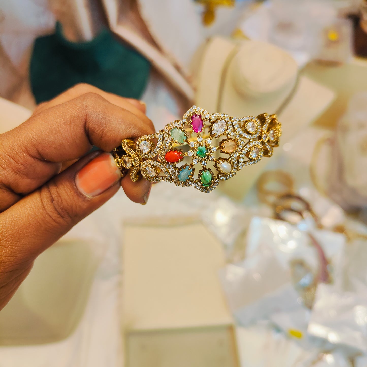 Navaratna Moissanite bracelet premium quality