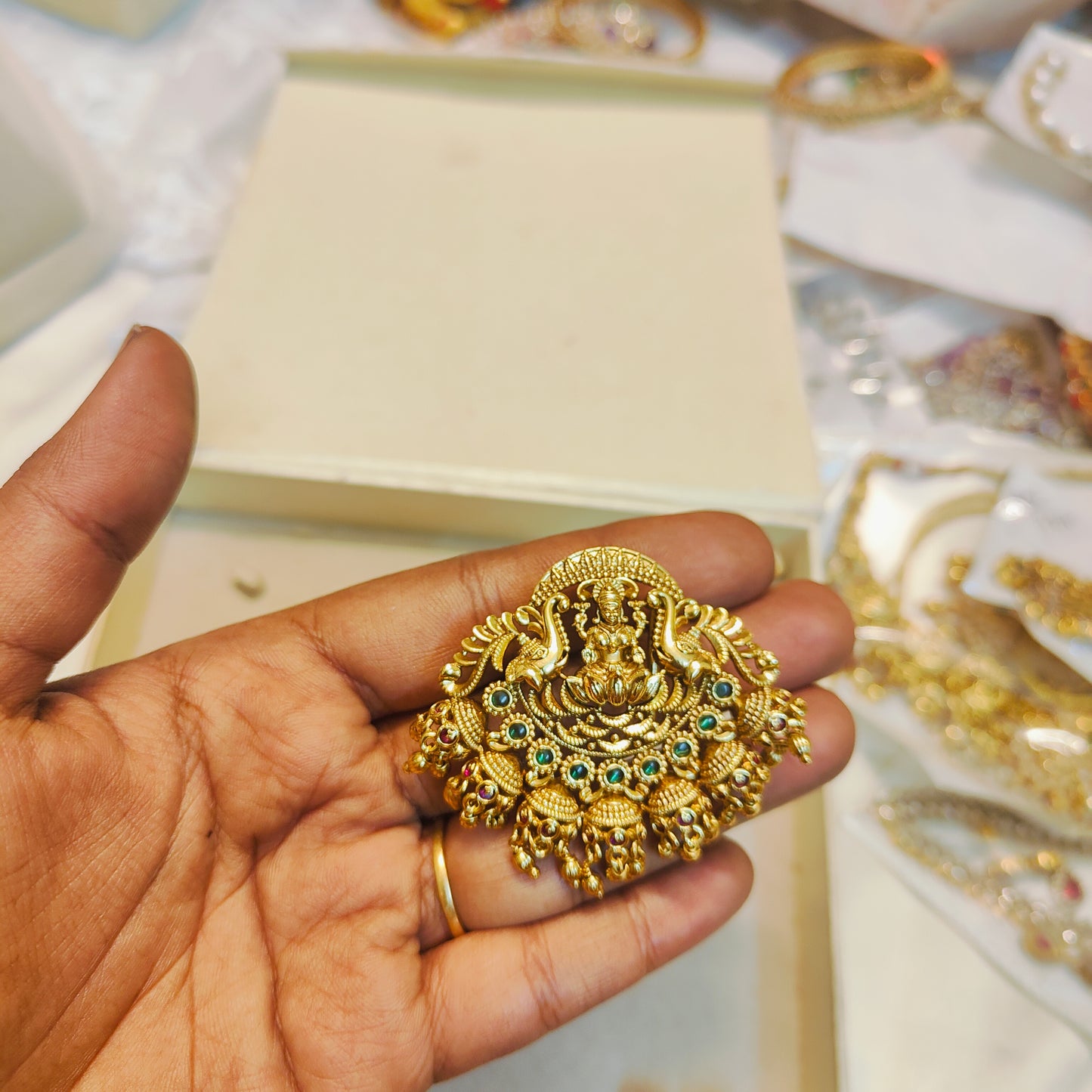 Gold antique finish hair accessories