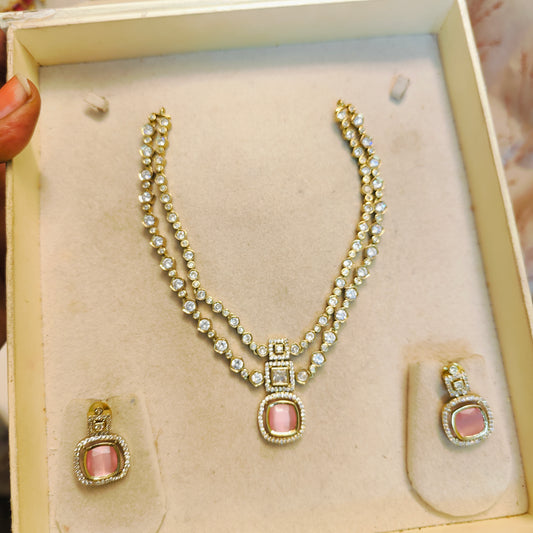 Victoria 2 layer necklace set premium quality