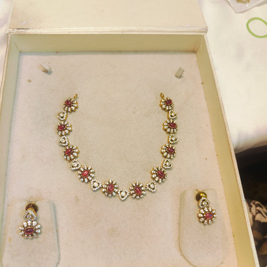 Radiant ruby red neckset