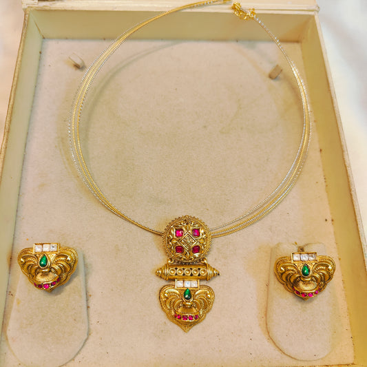 Heritage inspired Kanti necklace set