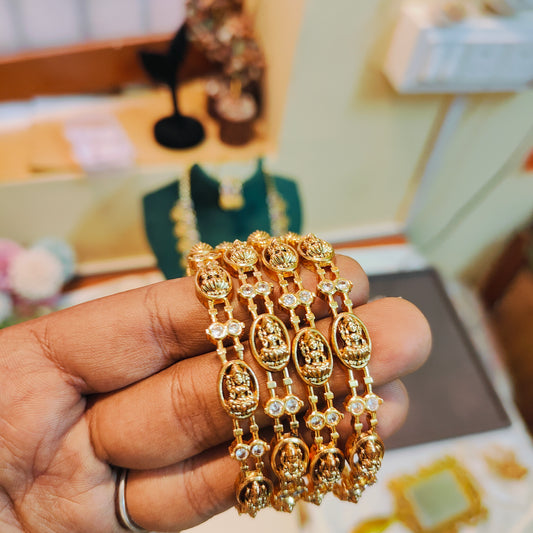Antique lakshmi bangles set of 4