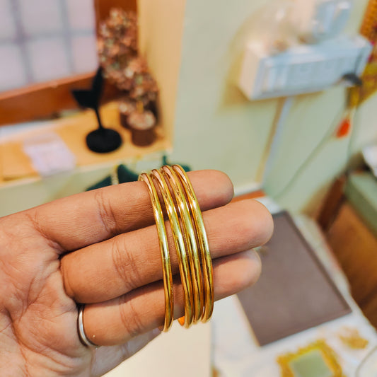 Classic gold plated daily wear bangles set of 4