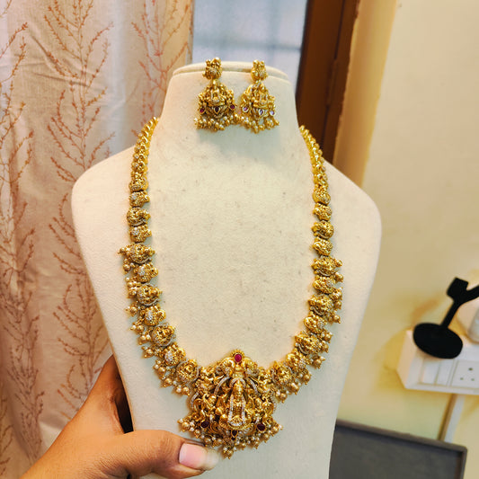 Heritage antique lakshmi jadau haram