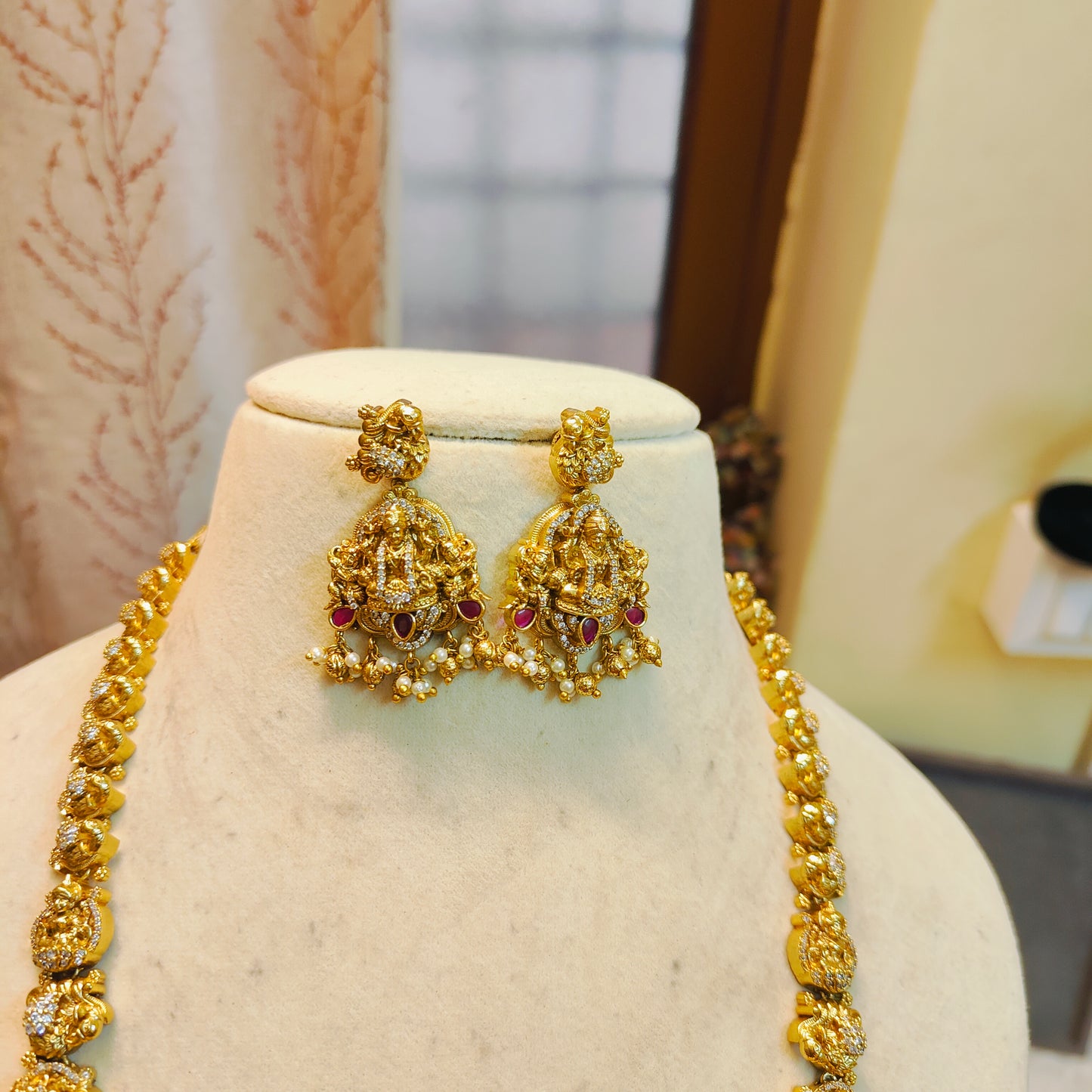 Heritage antique lakshmi jadau haram